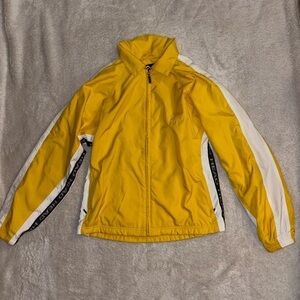 Vintage Head Yellow Track Suit Jacket with Black and White Stripes